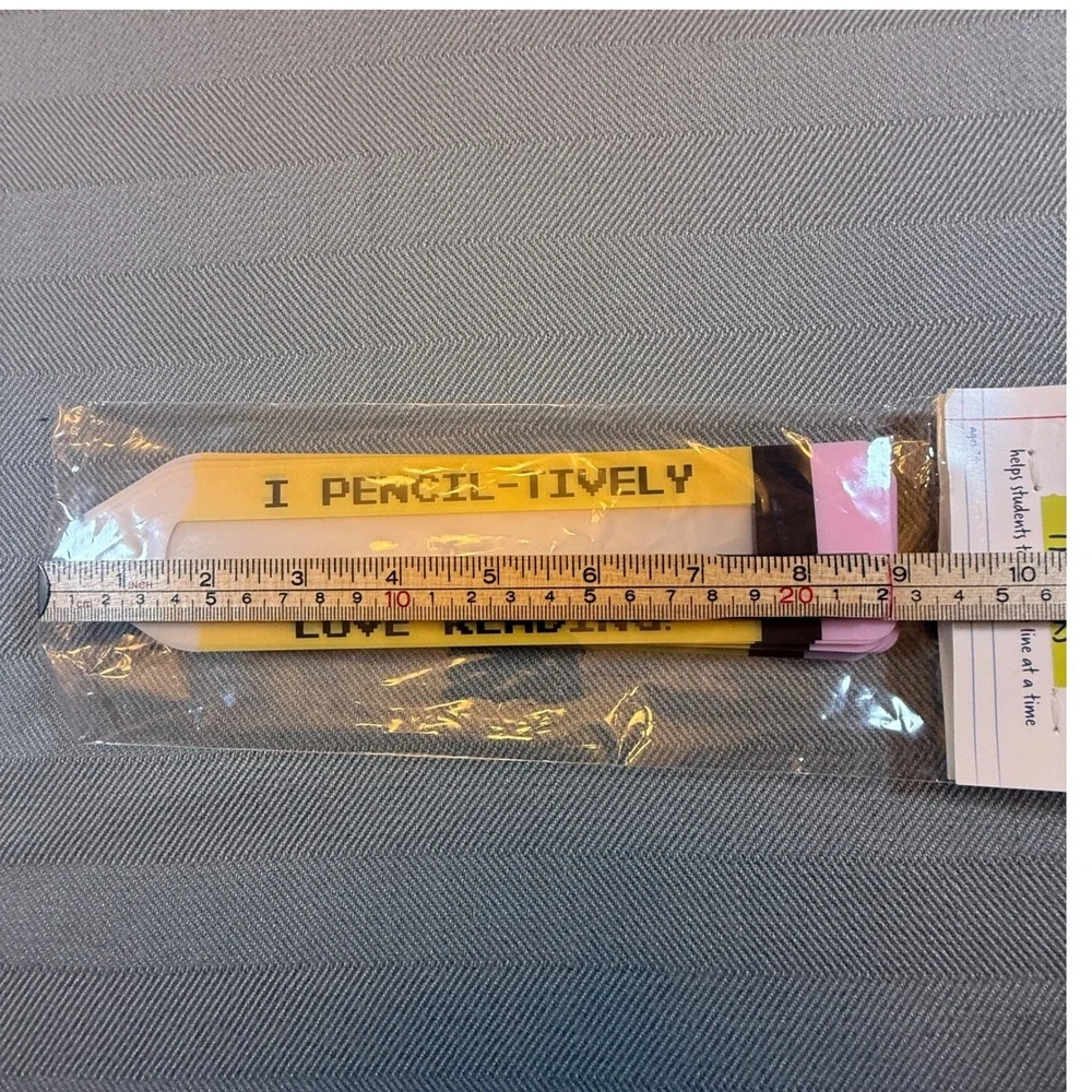 30 Count Pencil Reading Trackers Guided Reading Strips for Students Yellow